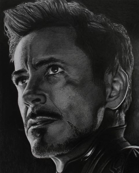 Tony Stark em grafite